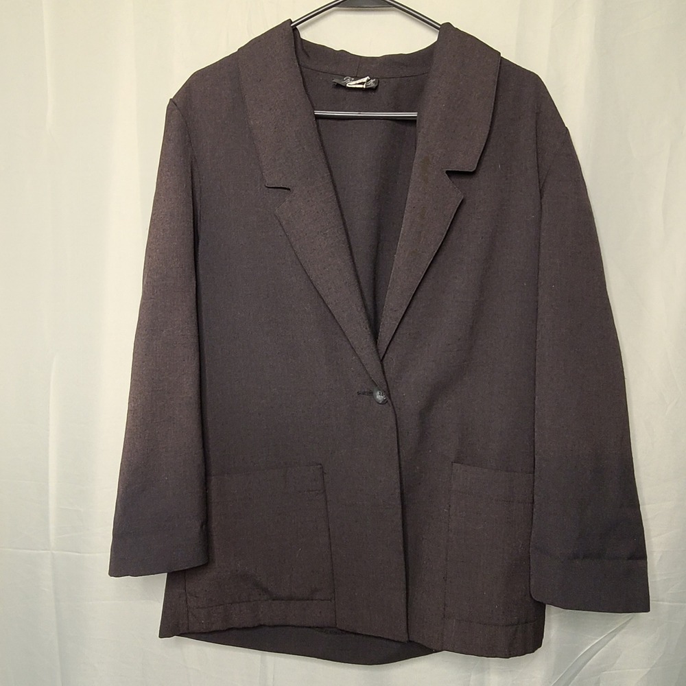 Radcliffe Blazer Womens 10 Brown Vintage Single Button 90s Professional Jacket